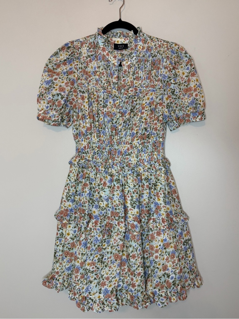 VICI Floral Ruffle Dress Size Medium - Picture 2 of 8